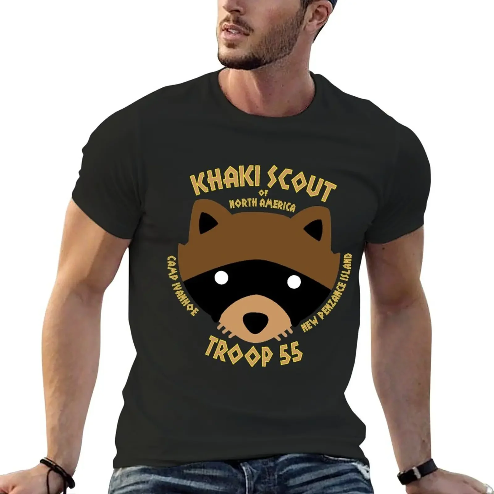 

Khaki Scouts Of North America Sticker T-Shirt anime vintage Men's clothing