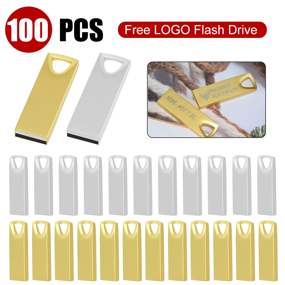 แฟลช Drive2.0 USB 100ชิ้น/ล็อตแฟลชไดรฟ์4GB 8GB 16GB USB pendrive 32GB 64GB USB Memory Stick โลโก้ที่กำหนดเองของขวัญ