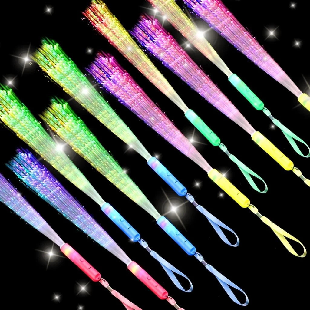 12 Pack Glow Stick Glow Fiber Stick Glow Stick LED Toy Party Night Light Props Christmas Birthday Gift Wedding Party Gift