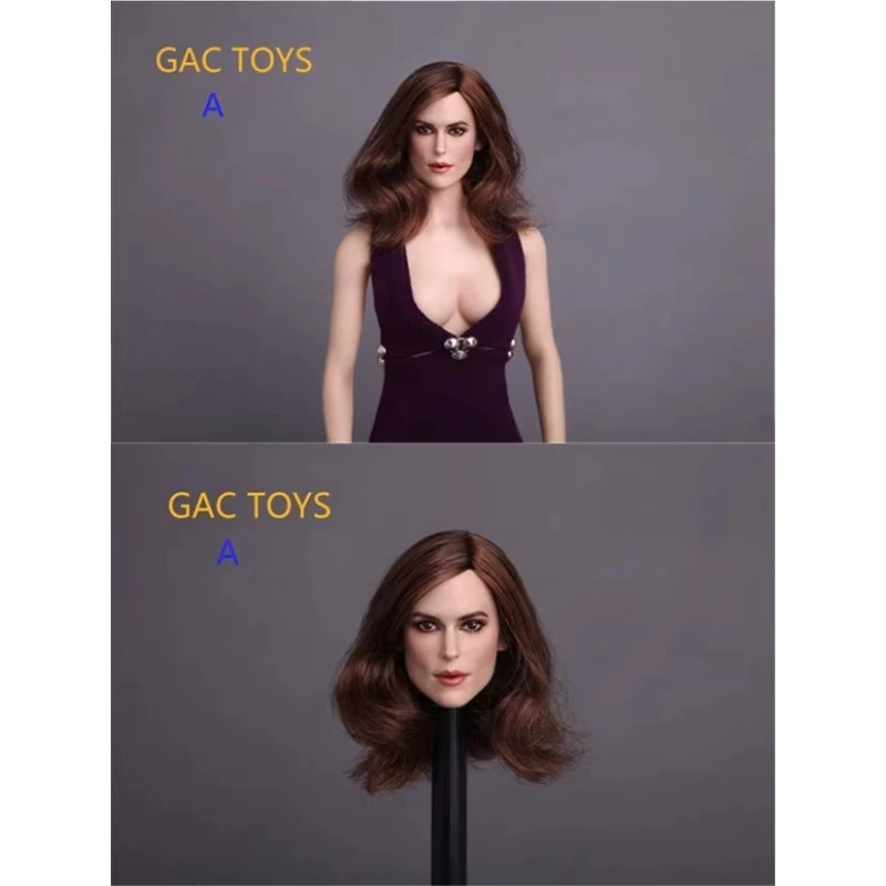 1/6 Scale Sexy European  Actress Celebrities Head Sculpt Long/ Short Hair Head Carving Fit 12