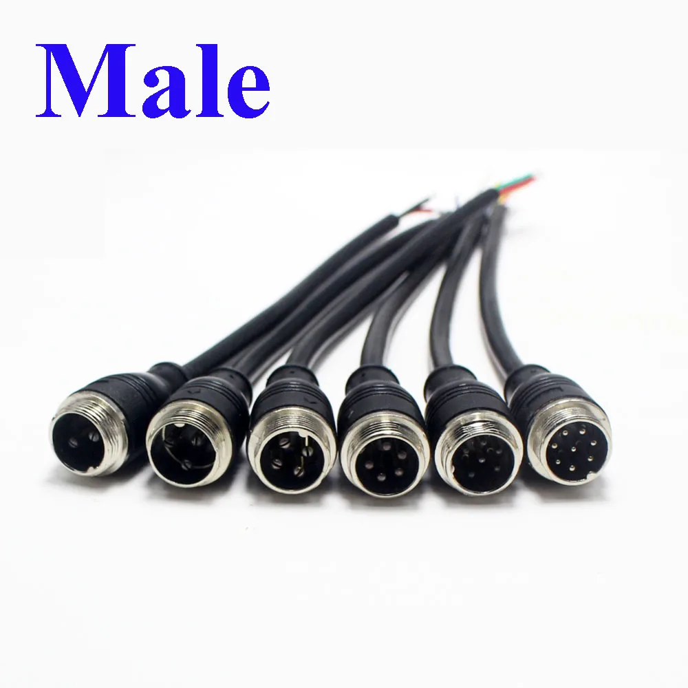 1set 20cm M16 GX16 2/3/4/5/6/8 Pin Aviation Cable M16 Signal Wire Male / Female Plug for Car Camera/ DVR & CCTV Monitor