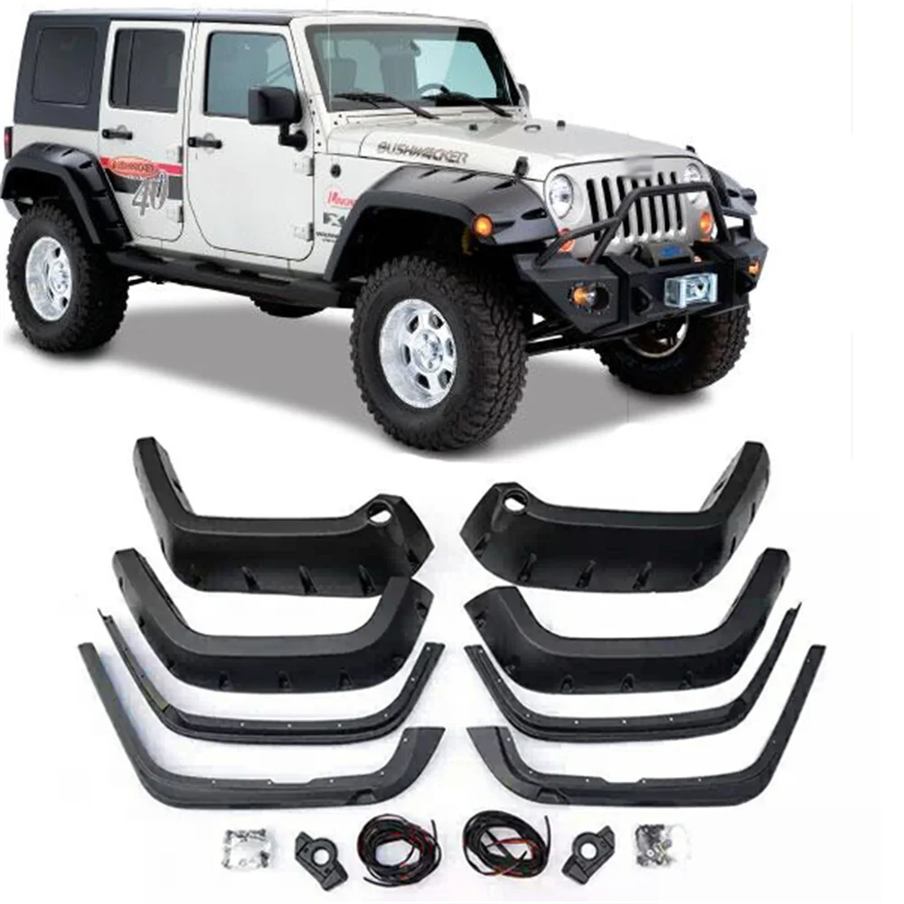 DUKE4WD 4X4 Off Road Mud Guard Fender Flare For Jeep Wrangler JK 2007-2014 Wheel Arch Car Accessories