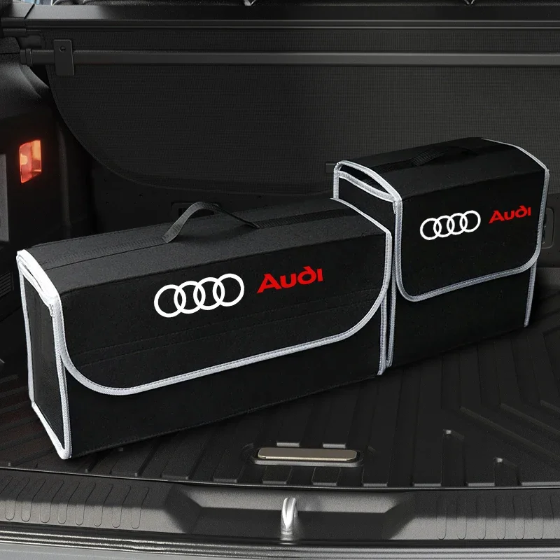 Car Soft Felt Storage Bag Organizer Cars Foldable Trunk Bag For AUDI A1 A3 A4 A5 A7 A8 Q3 Q5 Q7 S3 S4 S5 S6 S7 Accessories