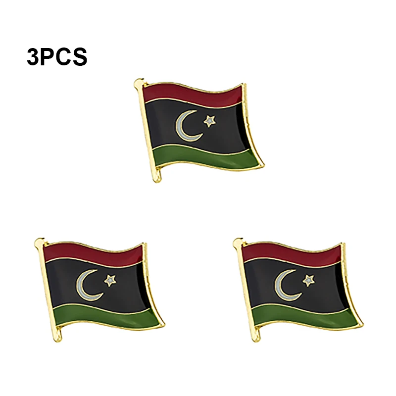 1-3-5-10-50-100pcs Libya Badge Brooch Natinal Lapel Pins Flag Lapel Pins Country Flag Badge