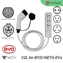 V2l adaptador adaptador de cabo mg zs ev ioniq 5 kia 6 byd neta v2l adaptador schuko bidirecional adaptador entladekabel carregador