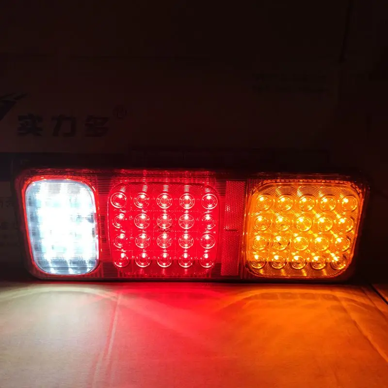 1/2Pcs Trailer Tail Light Truck Agricultural Vehicle LED Rear Taillight Assembly 24V Waterproof Universal Brake Lamp