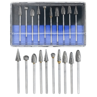 10pcs Dental Tungsten Carbide Burs Kits Tungsten Dental Milling Cutters Tungsten Steel Grinding Head Lab Burrs Tooth Drill