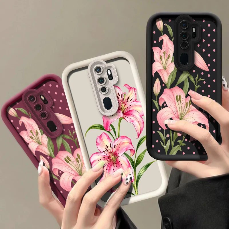 Luxury Pink Floral Pattern Case For Moto Edge 60 50 70 Pro Fusion 40 Neo Ultra G Play 2025 2026 2023 Shockproof Matte Cases Capa