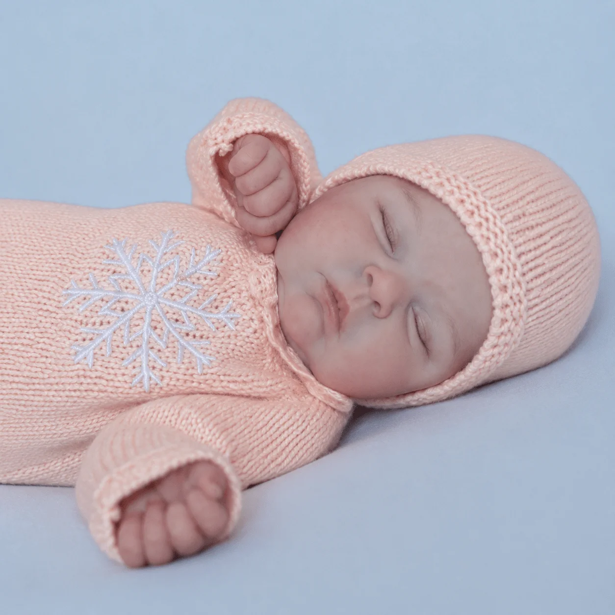 

BZDOLL 50 CM 20 Inch Realistic Sleeping Reborn Doll with Pacifier, Cloth Body with Vivid 3D Skin, Kids Fashion Birthday Toy