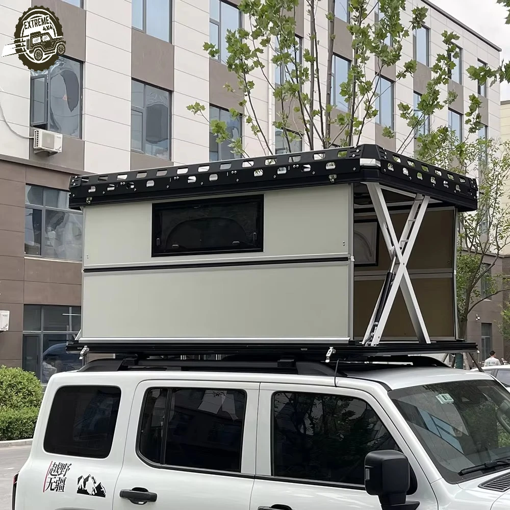 Hiperlion Electric Quick Setup Waterproof Side Window Open Hard Shell Roof Top Tent  for 4x4 Offroad Camping
