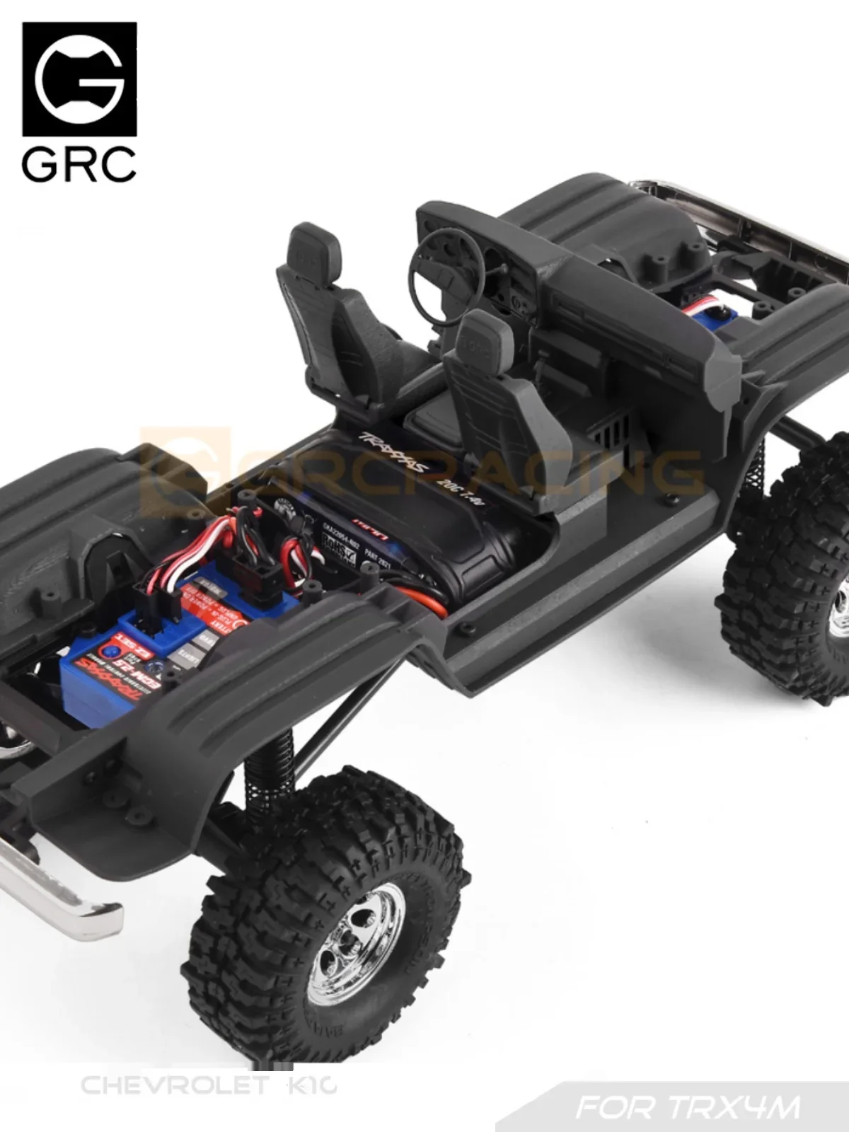 GRC Interior / Dashboard / Seat / W/Cooling Fan 3D Printed for TRX4M K10 / TRX4MT K10 Upgrade Option Parts #G181W