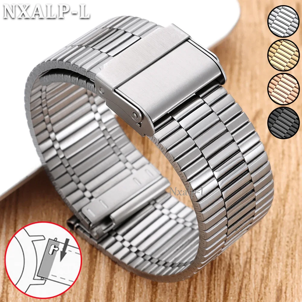 Thin Stainless Steel Watch Band 20mm 22mm for Huawei Watch Gt6/5 Quick Release Bracelet Women Men Metal Strap for Samsung Galaxy