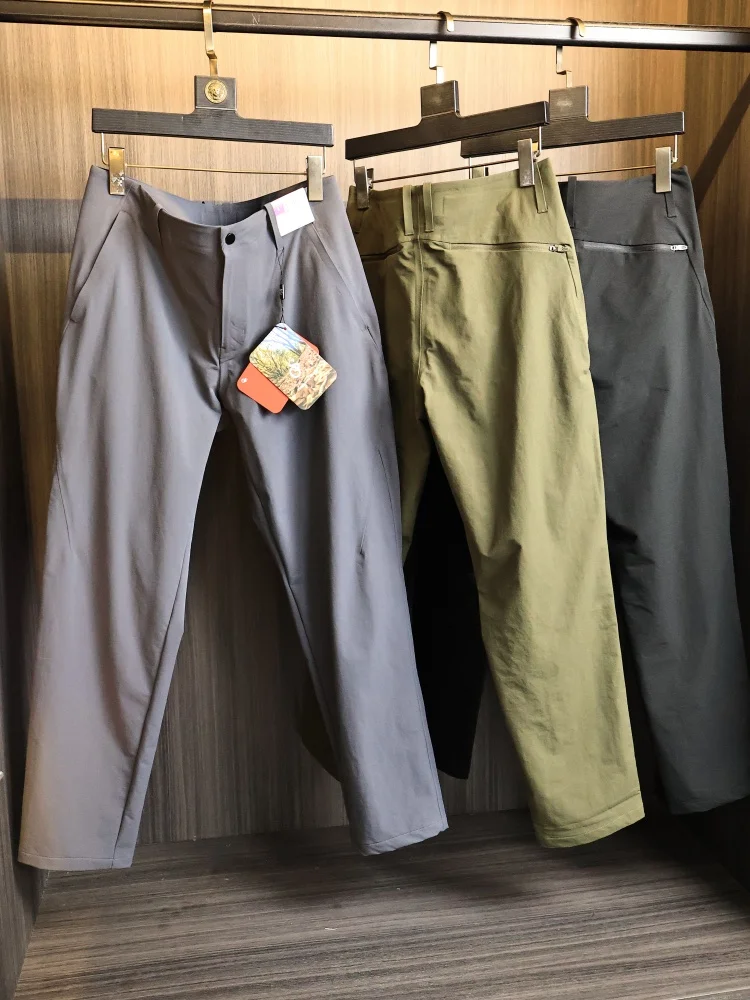 

Lightweight Summer Men's Straight Leg Casual Pants Ultra Thin Breathable Skin-friendly Cool Feeling Full Pressure Glue Waistband
