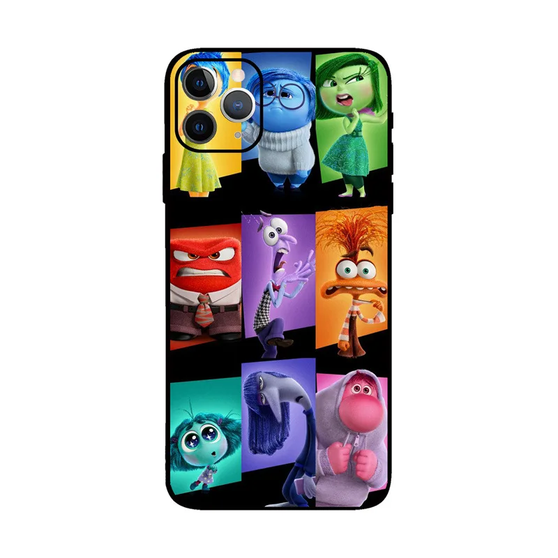 Disney Inside Out 2 Anime Figures Phone Case for iPhone 16 15 14 13 Plus Pro Max Jacket 13 All-inclusive Anti-fall Soft Cover