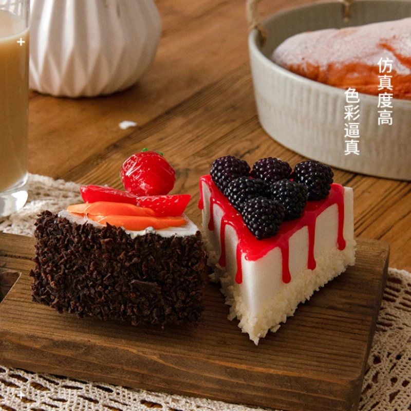 

1PC Artificial Fruit Cakes Simulation Cake Photography Props Dessert Shop Ornaments Home Kitchen Decoration Kids Toys