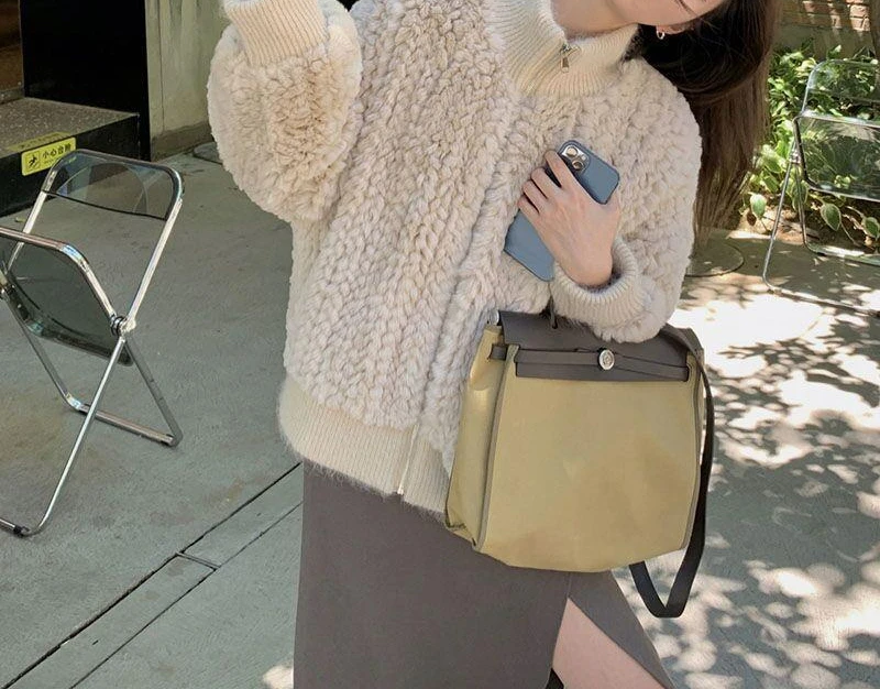 

Fur Jacket Women's 2026 Autumn and Winter New Loose Young Fashion Woven Stand-up Collar Fur Coat