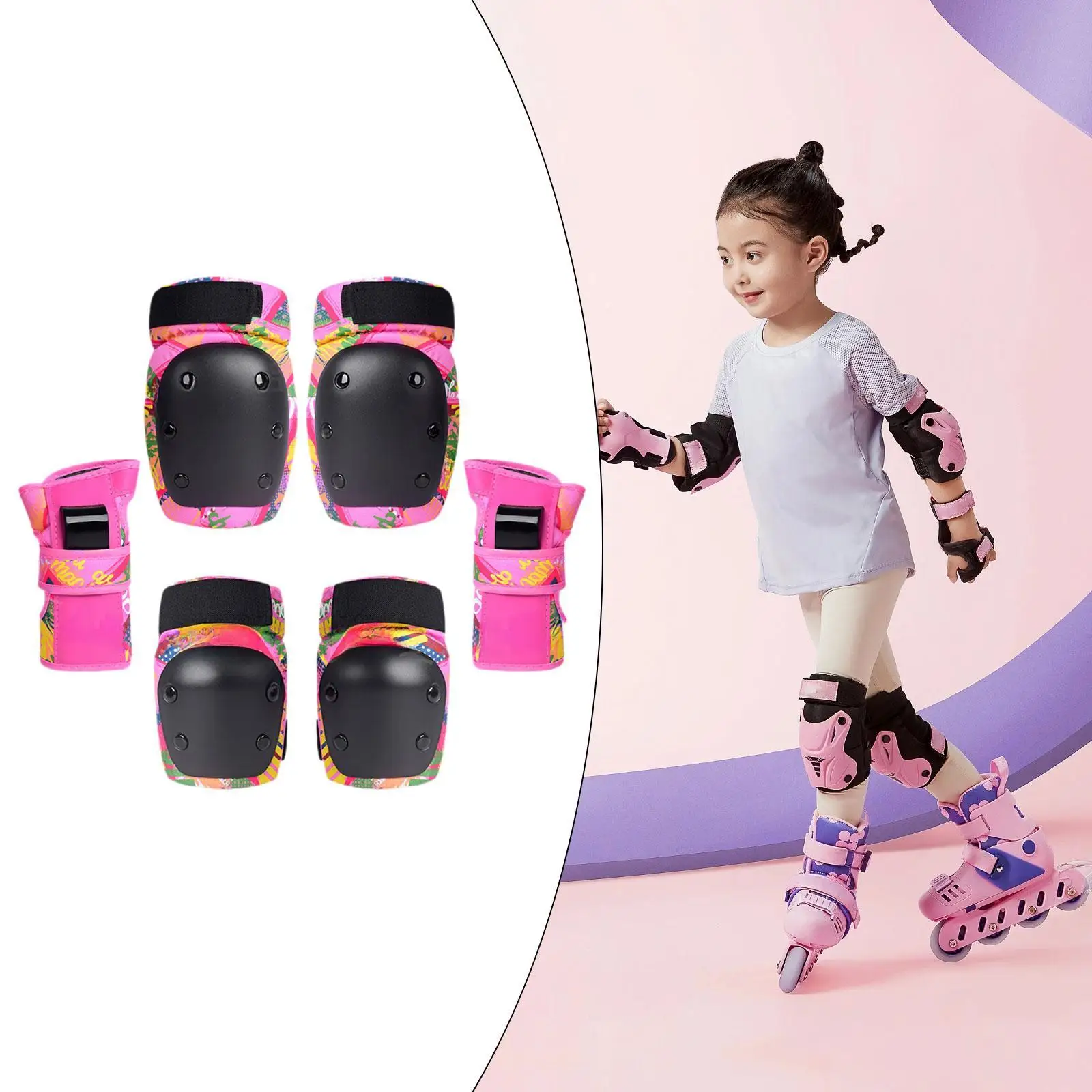 

Наколенники, налокотники, защита для ладоней, ударопрочные, удобные, практичные защитные накладки для запястий, защитное снаряжение для активного отдыха, катания на коньках