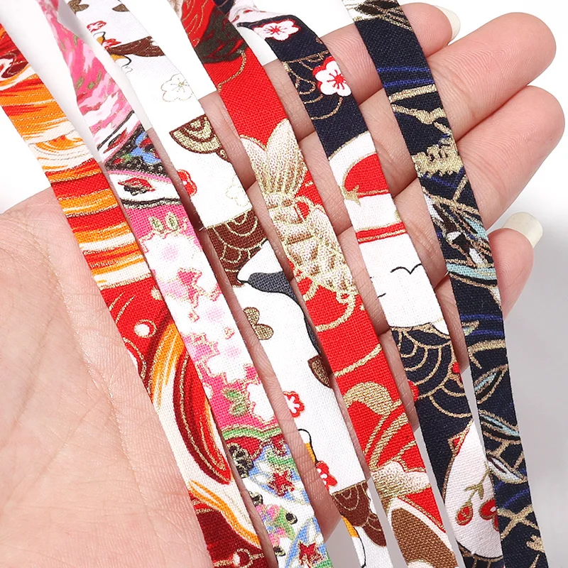 10 Yards/Lot 10mm Width Flat Sewing Fabric Cords Handmade Cotton Rope For Christmas Decoration DIY Bracelet Keychain Wholesale