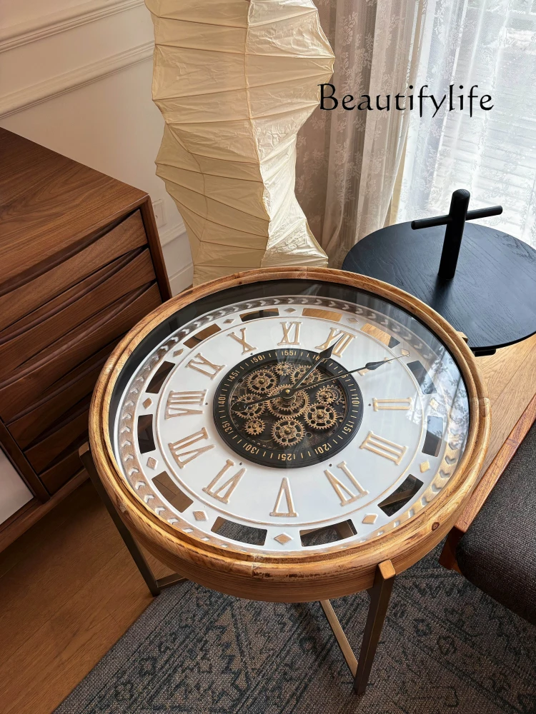 

Retro high-end light luxury American watch gear living room sofa side few small coffee table B & B