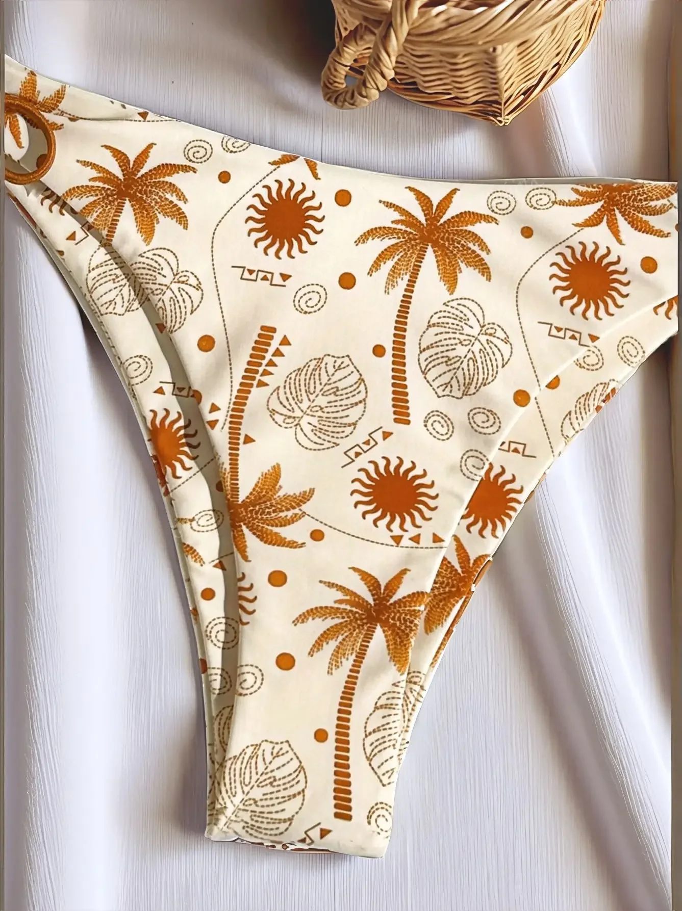 Printed Push-up Strap Swimsuit suit Built-in Chest Pad Beach 2-piece Bikini Set for Women