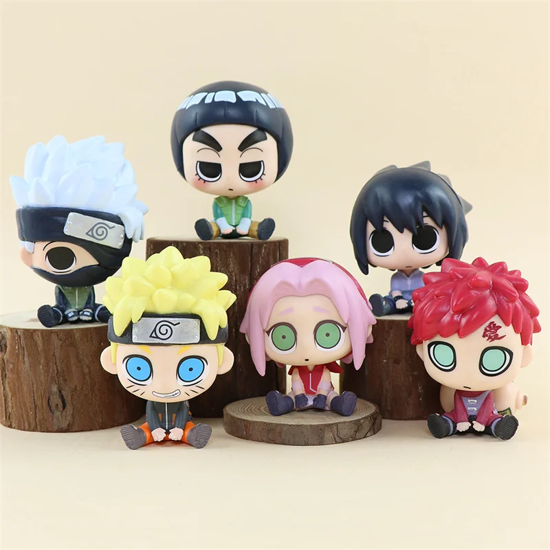 Naruto Anime Figure Uzumaki Naruto Kakashi Uchiha Sasuke Itachi Cute Toys Q Figurals Action Figurine Model