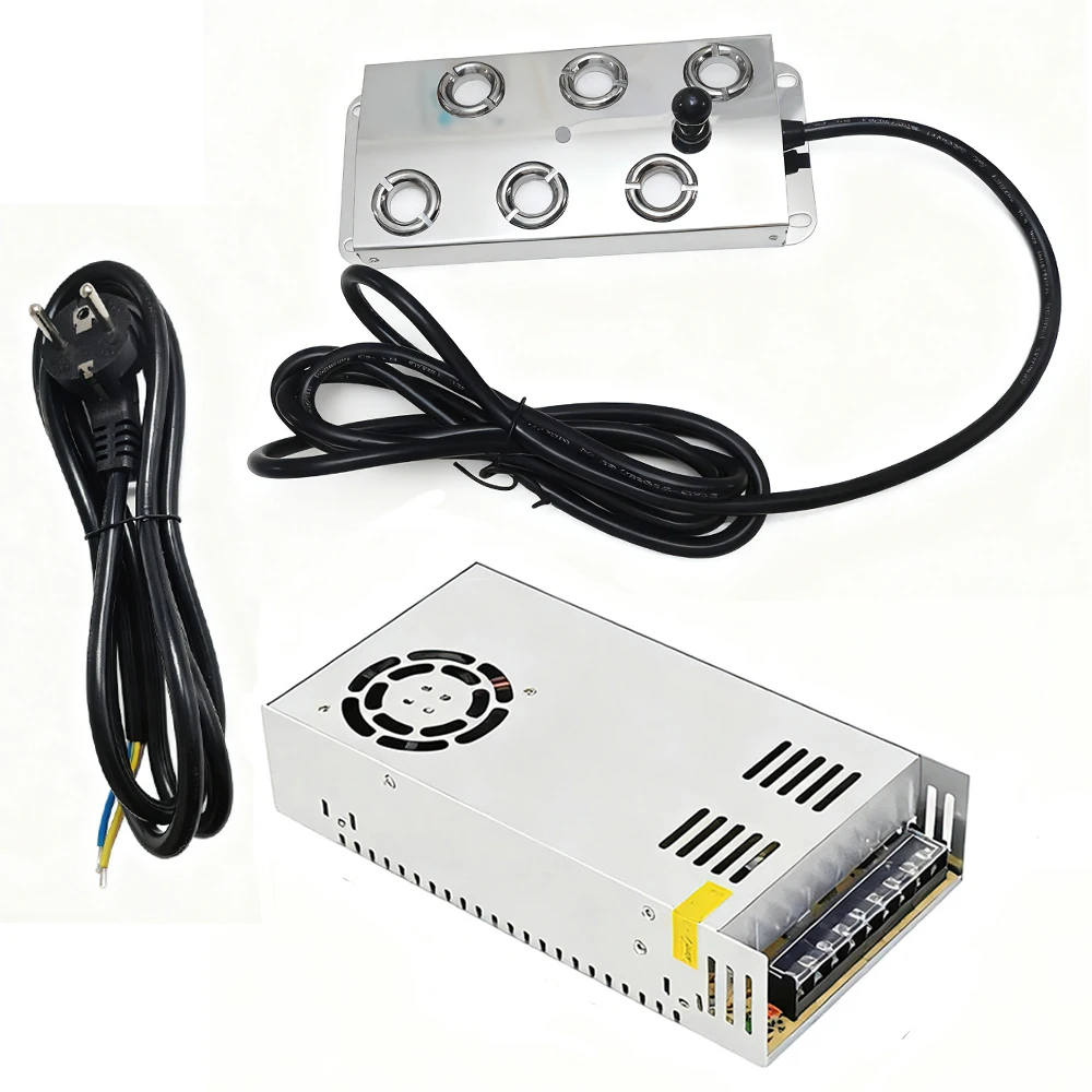 

DC 48V 4200mL/H 6 Head Ultrasonic Atomizer Industrial Humidifier Ultrasonic Mist Maker Fogger With 110V 220V Power Supply