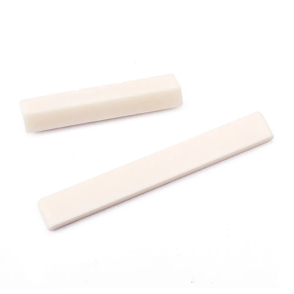 

1Set Ukulele Nut Saddle Combo Ox Bone for 4 String Acoustic Guitar Replacement Part Enhances Sound Quality Comfortable Play