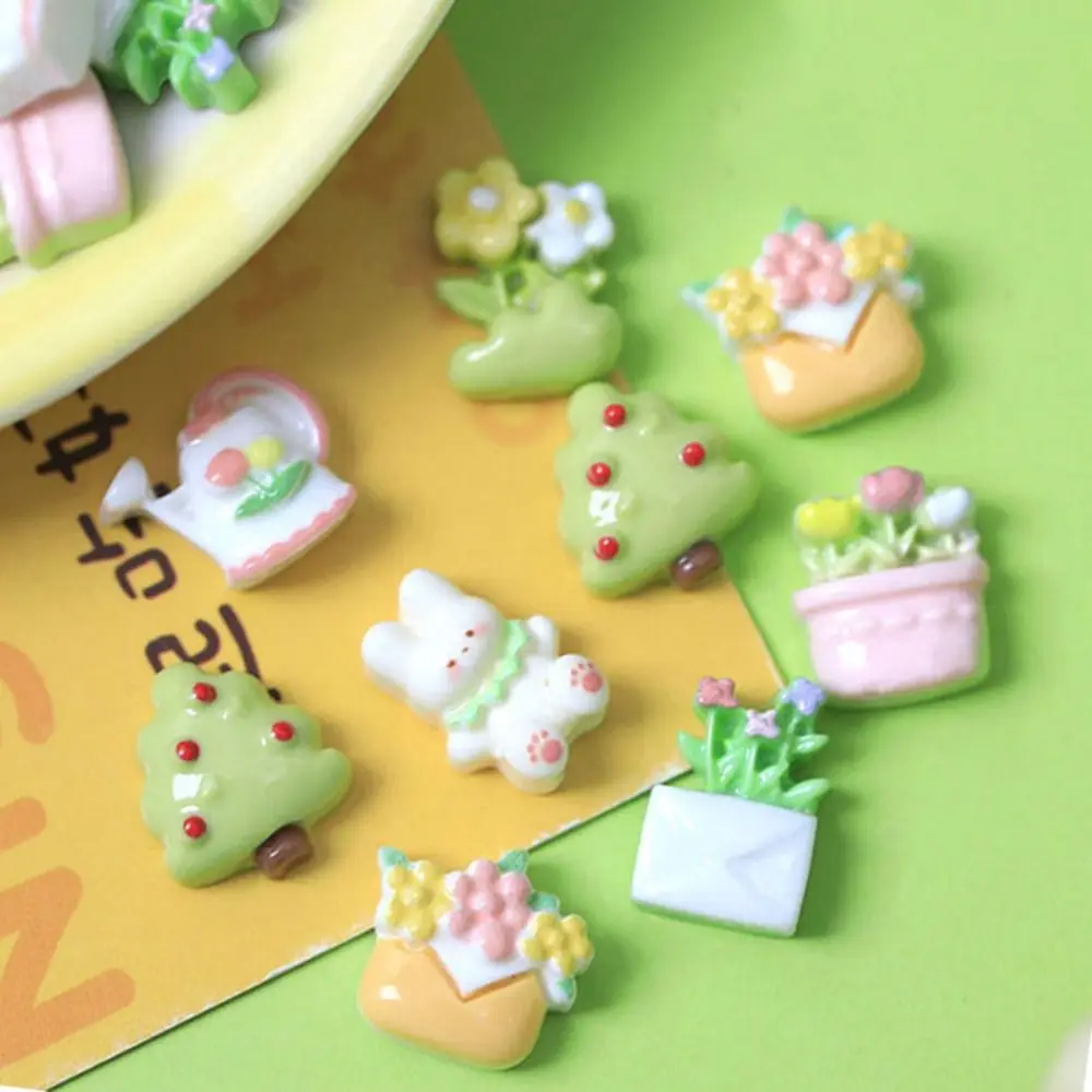 20pcs NEW Plant Resin Slime Charms Flatback Scrapbooking Phone Case Decor Headband Cute DIY Crafts Kids Toy