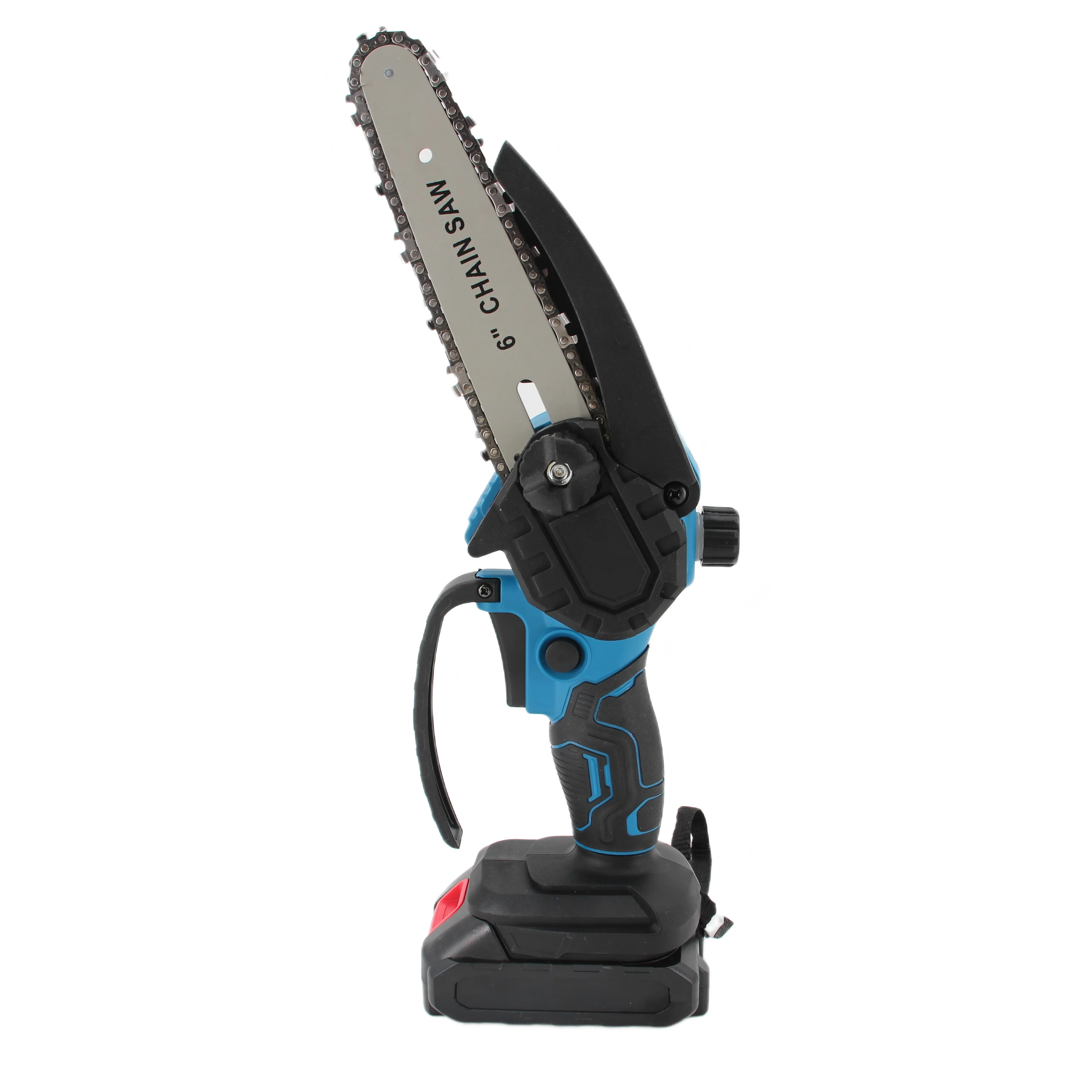 

6-Inch Cordless Electric Chainsaw, Dual-Blade Mini Handheld Chainsaw with 2 Batteries, 3 Chains, Toolbox, Safety Goggles & Gloves, Lithium-Ion Portable Power Saw for Wood Cutting, Tree Trimming & Camping