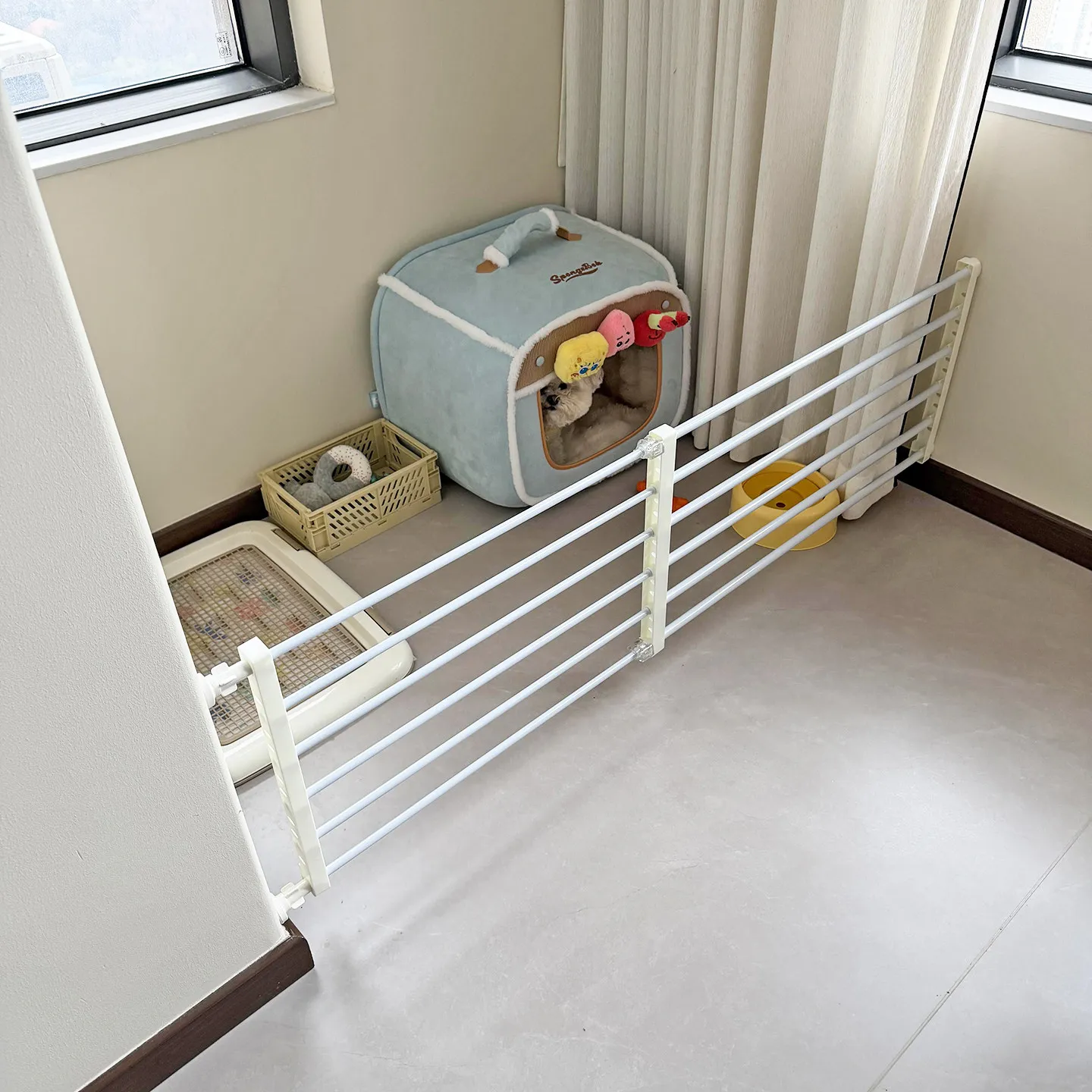 

Barrier Playpen Dog Fence Kennel Grating Extendable Extra Tall Dog Fence Barrier To Stairs Large Rejas Para Mascotas Home Decor