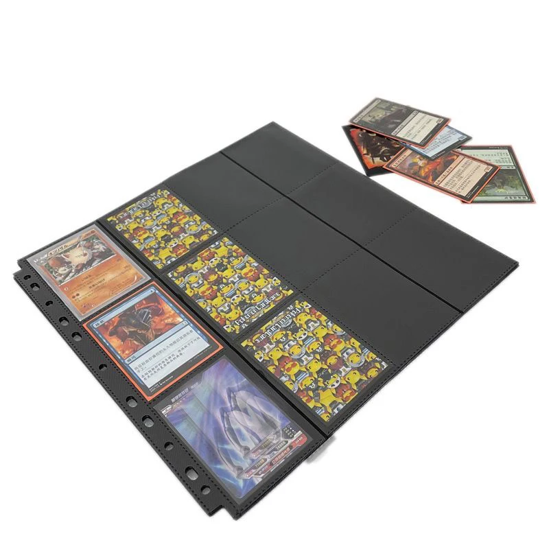 10 Sheets Trading Card Album Pages 12 Pocket, Football Baseball Card Binder Sleeves Collection, Card Holder Sleeves TCG Storage
