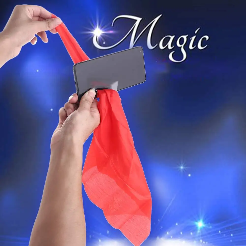 1set Magic Tricks Silk Through Phone Funny Magic Props Close-up Performance Easy to do interactive