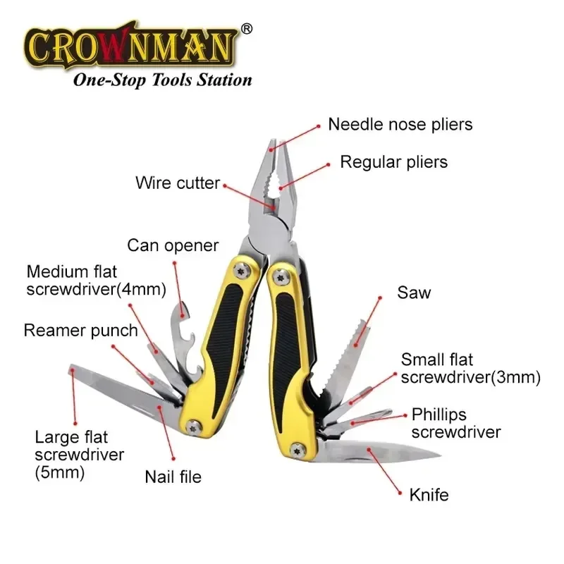 2026 Latest Multi-Purpose Pliers 160mm Stainless Steel Jaw Lightweight Aluminum Alloy Handle Electrician Hand Tools Repair
