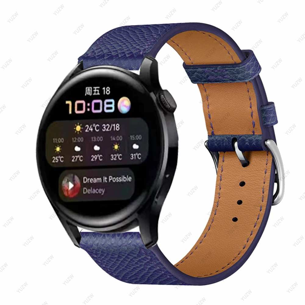 20/22mm Leather Strap for HUAWEI WATCH 3 GT 2 Pro GT3 42mm 46mm Luxury Band Bracelet for HONOR Magic GS Wristbands  Accessories