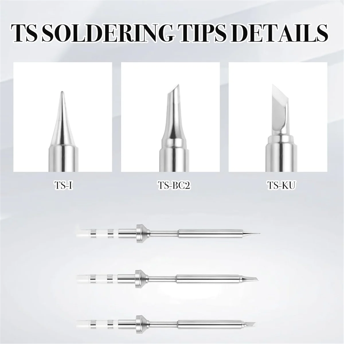 For Pinecil TS100 Soldering Iron Tips Replacement for Mini Portable Micro-Type Solder Pen Stations