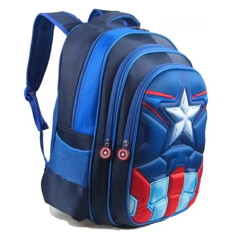 Primary school student cartoon schoolbag boy backpack kindergarten 3D three-dimensional hard shell Captain America backpack