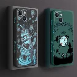 Case for Xiaomi Redmi Note 12S 11S 10 12 Pro Plus 9 10 Pro 9T 11 Pro 5G 10T 7 8 Silicone Cover Disney Alice in wonderland Cool