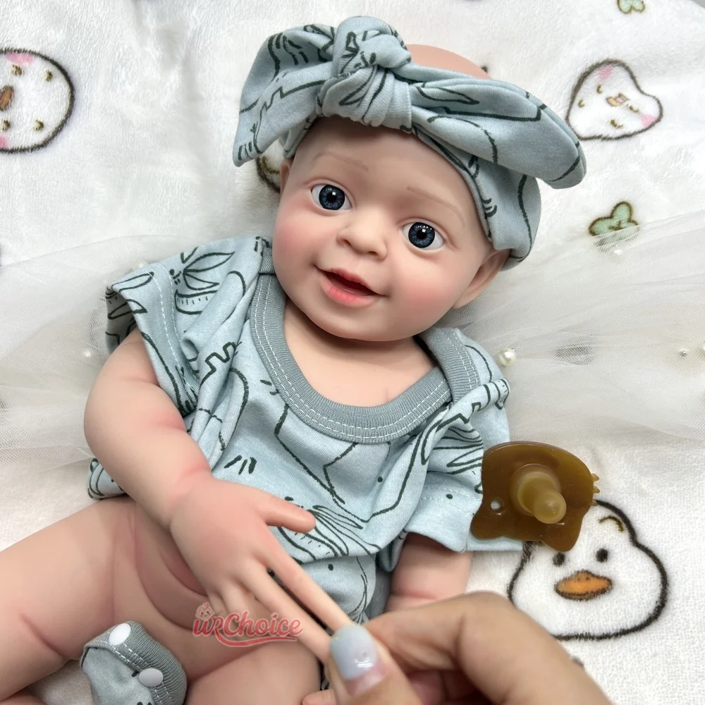 18 pulgadas bebé chico flexible de silicona renacido muñeca cuerpo completo impermeable realista hecha a mano muñeca piel 3D día de la madre regalo coleccionable