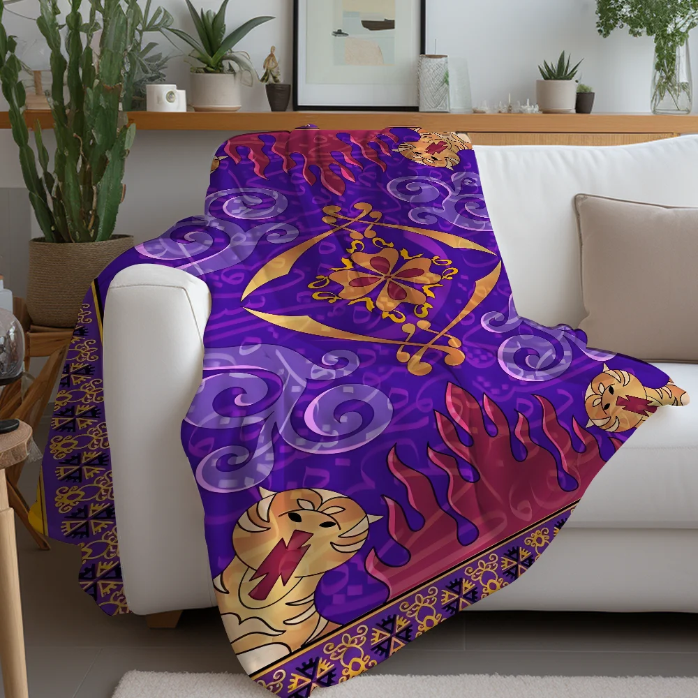 Aladdin 1992 Magic Carpet Throw Blanket Warm And Soft Suitable For Bedroom Living Room Sofa Bed Office Travel Camping