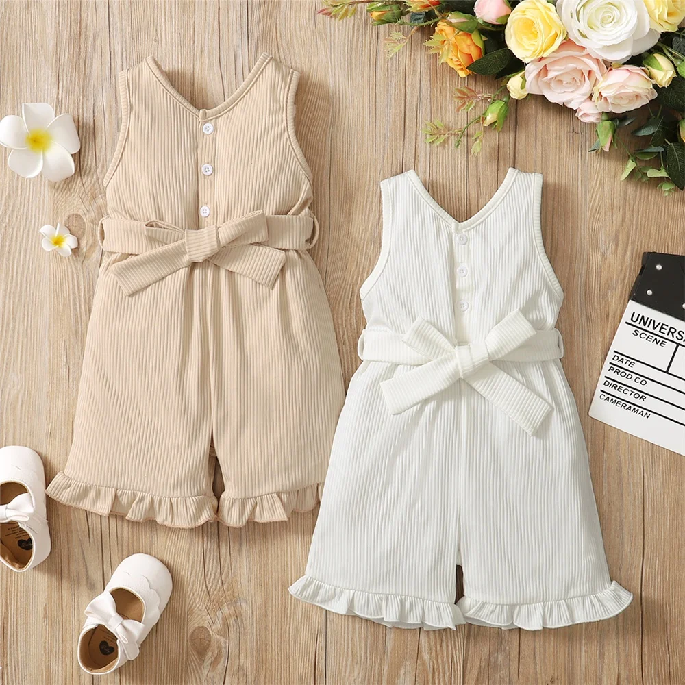 1-5 Years Toddler Baby Girl Clothes Sleeveless Bodysuit Summer Fashion Jumpsuit Infant Baby Costume Cute Kids Girl Outfit