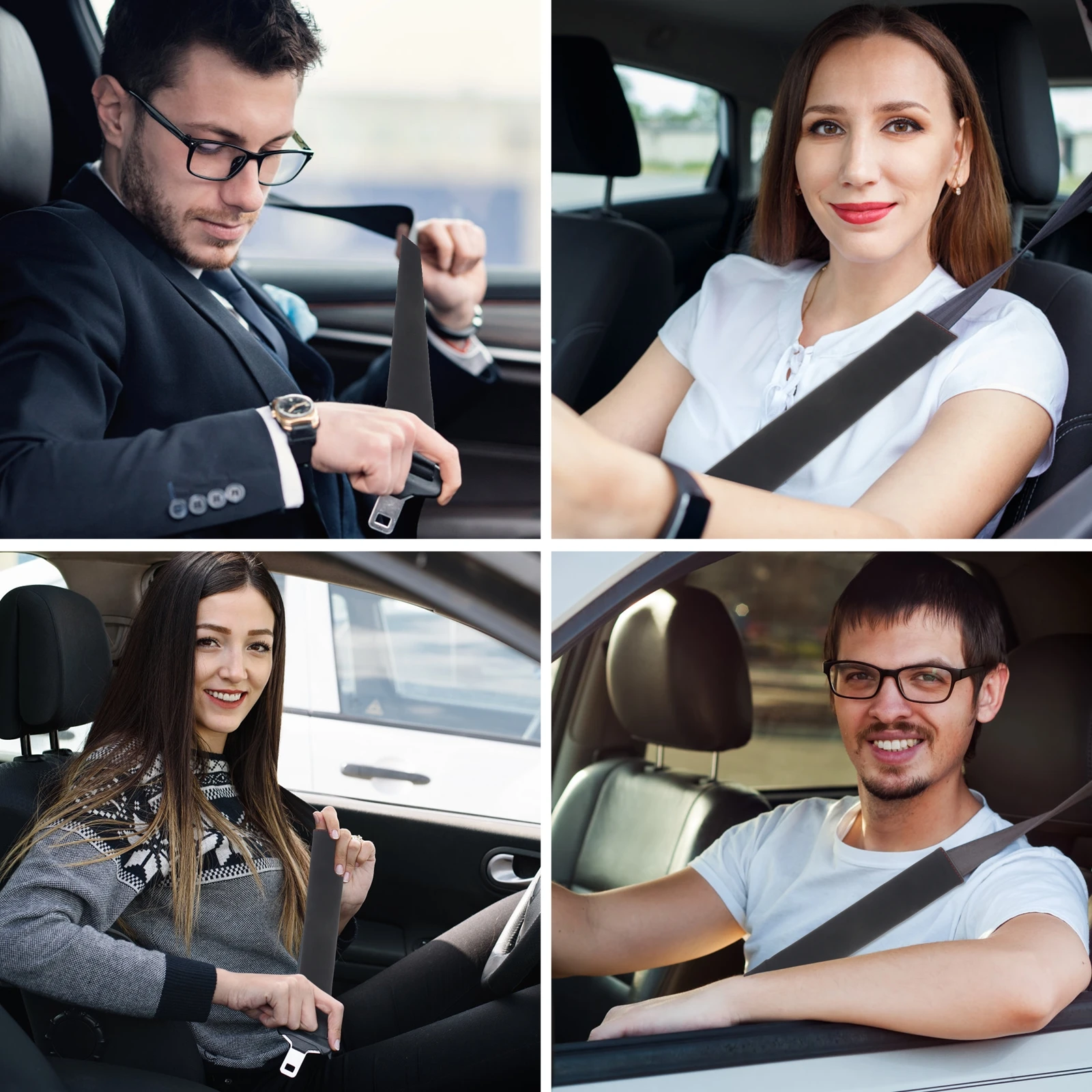 

2PCS Safety Belt Covers Car Cushions Shoulder Protectors Pads Breathable Comfort Fashion Design Easy Install Backpacks