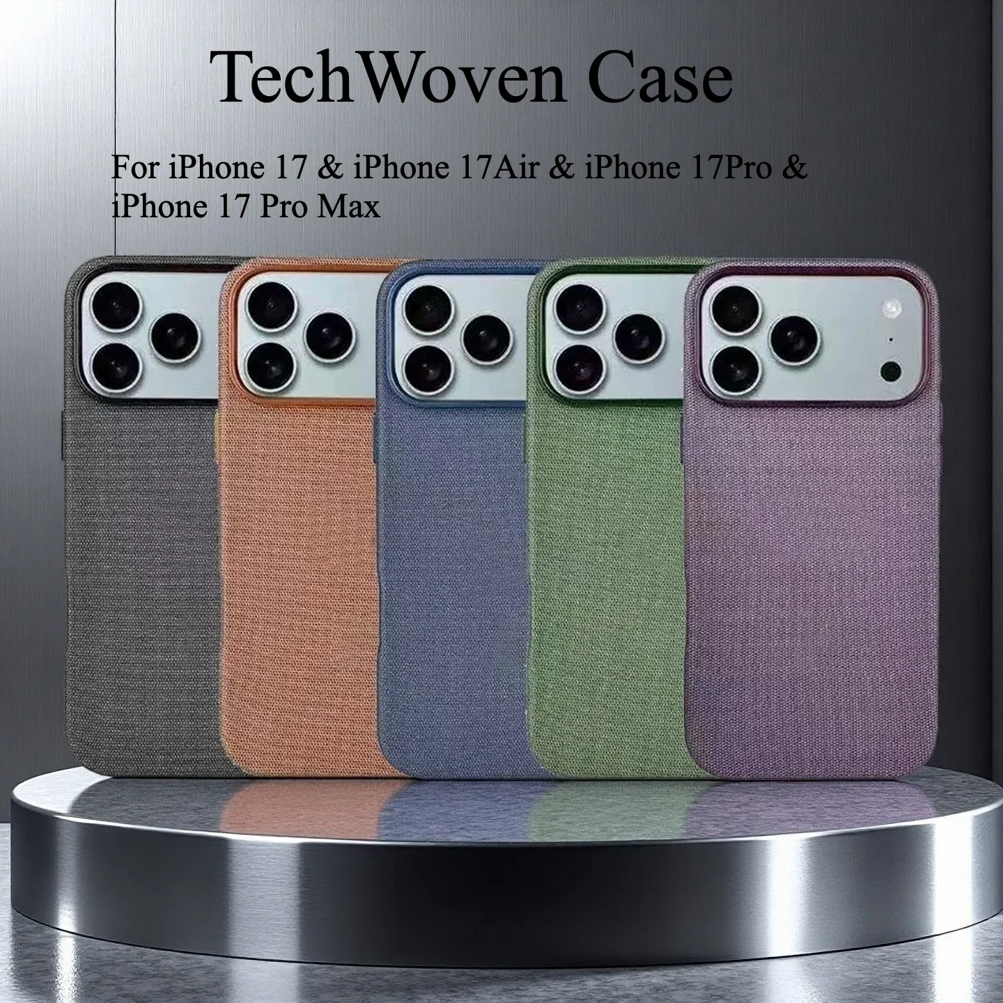 

Techwoven Magnetic Case with Logo for iPhone 17 Pro Max/17 Air - Wireless Charging Compatible, Full Protection Cover with Packet