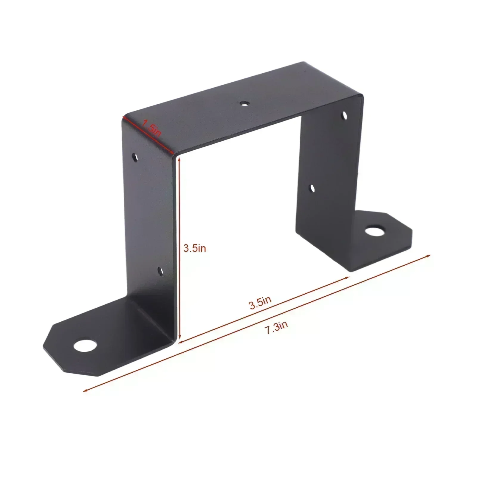 

4PCS Fence Post U Bracket Deck Fence Post Brackets Fencing Clips Heavy Duty Deck Column Fixing Bracket Fence Base Hardware