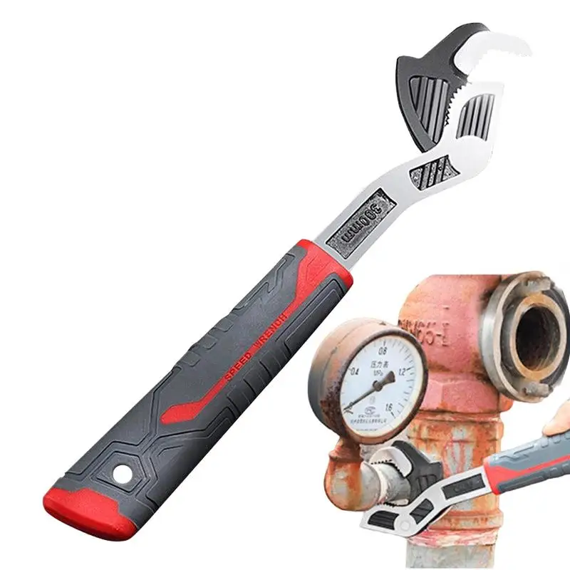 

Locking Wrench Multifunctional Pipe Wrench Industrial Adjustable Wrench Portable Self-Locking Pipe Wrench Tool with Non-Slip