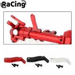 Aluminum Alloy Front Axle and Body Short Link Connector Servo Mount for 1/6 RC Crawler Axial SCX6 Car DIY Metal Upgrade Parts