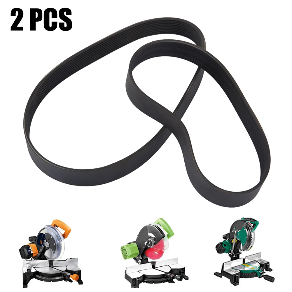 2Pcs Electric Sawing Machine Belt Rubber Band Saws Scroll Wheels For Type 255 Electric Sawing Machine Electric Miter Saws Parts