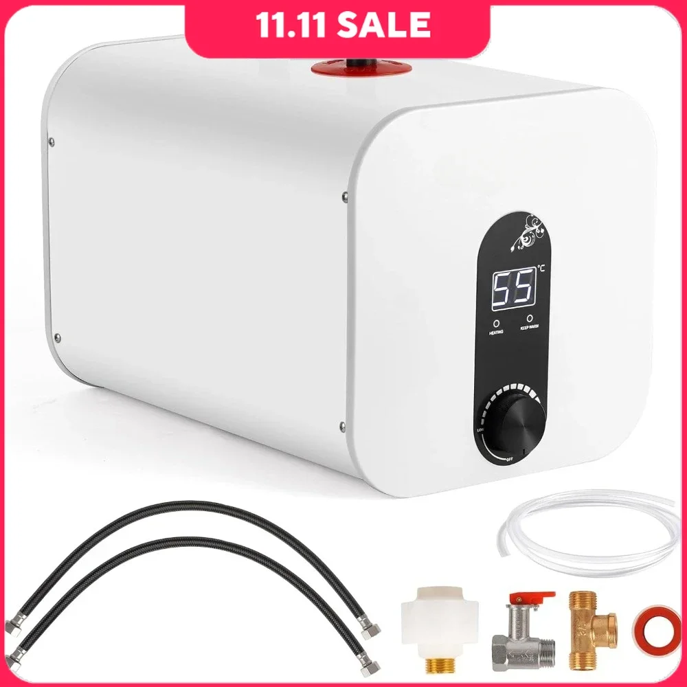 

Electric Mini-Tank Water Heater, 2.6 Gallon Point 110V/120V 1500W Instant Electric On Demand Hot, Demand Water Heaters