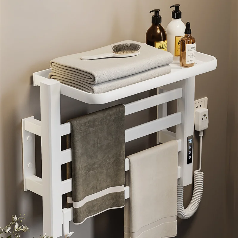 

Modern Aluminum Towel Warmer for Bathroom Towel Dryer Household Creative Upscale Timing Intelligent Electric Heated Towel Rail