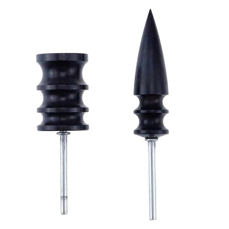 Black Ebony Wood Leather Burnisher Bit Tip Leather Burnishing Slicker Tool DIY Rotary Tool Drill Craft Replacement