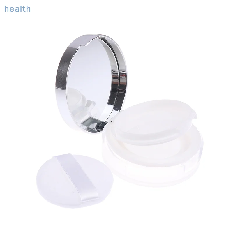 8g vazio caixa de pó solto recarregável portátil maquiagem configuração pó blush caso recipiente com espelho puff e rede elástica